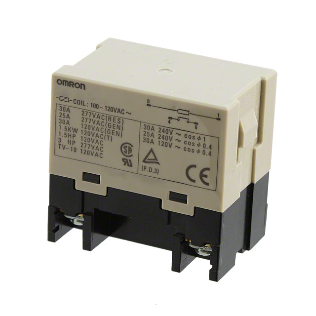 G7L-1A-B-CB-AC100/120 Omron Electronics Inc-EMC Div  Power Relays Over 2 Amps